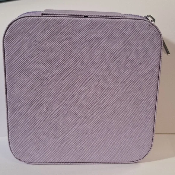 Hand Crafted Painted Portable Jewelry Trinket Box Lavender Lilac Purple Elephant - Picture 4 of 7